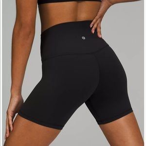 NWOT Lululemon Align 6” High Rise Black Biker Shorts Size 6